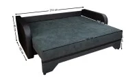 Canapea Extensibilă Corina Memory Max, Gri închis 5