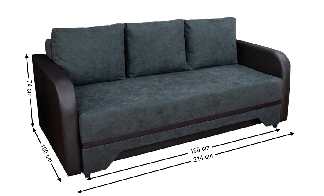 Canapea Extensibilă Corina Memory Mini, Gri închis 2