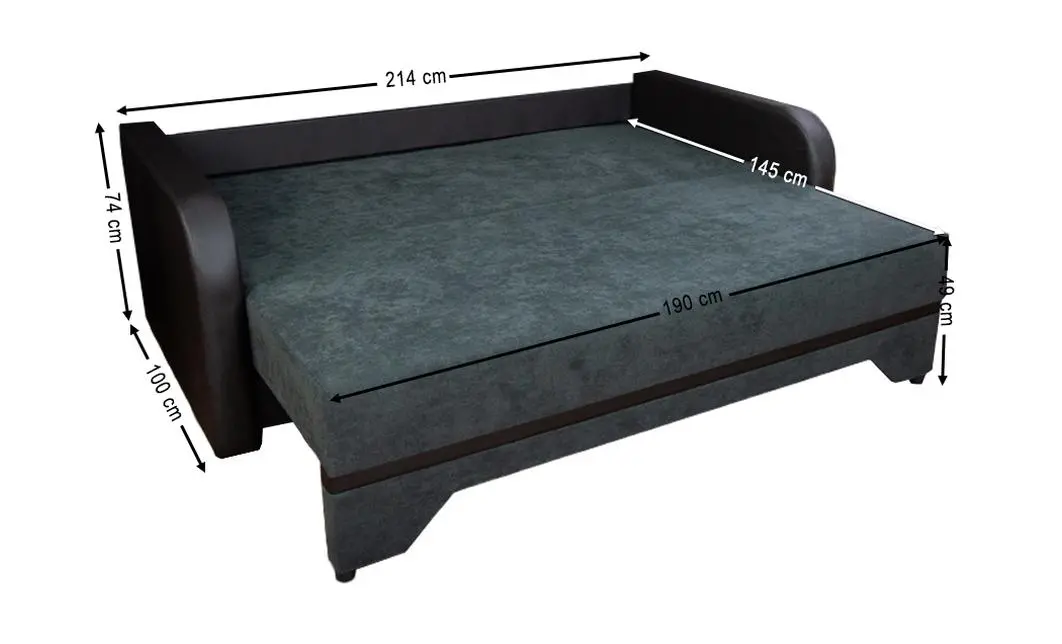 Canapea Extensibilă Corina Memory Mini, Gri închis 5