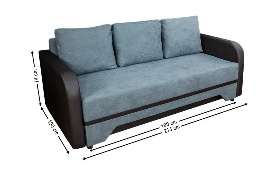 Canapea Extensibilă Corina Bonell Mini, Gri antracit 2