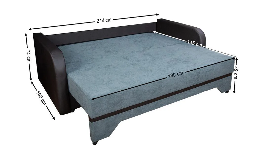 Canapea Extensibilă Corina Memory Mini, Gri antracit 5