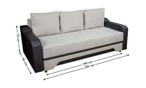 Canapea Extensibilă Royal Memory Mini, Bej închis