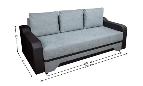 Canapea Extensibilă Royal Bonell Mini, Gri albastrui