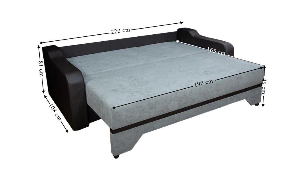 Canapea Extensibilă Royal Memory Max, Gri albastrui 6