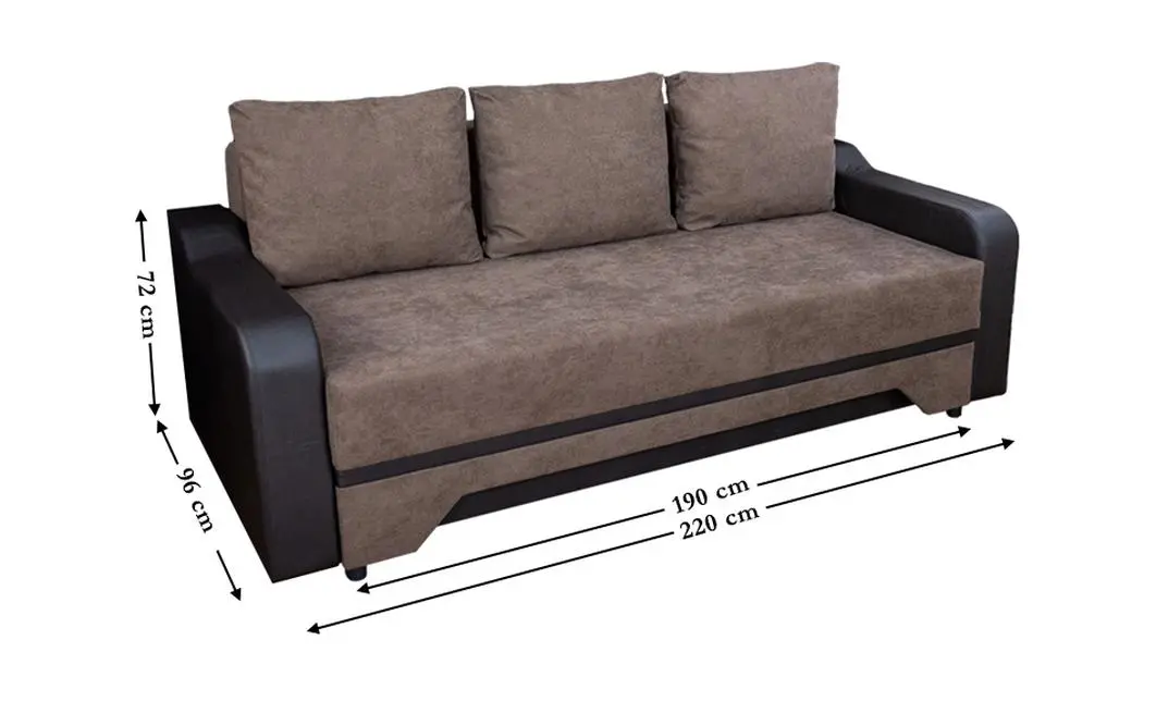 Canapea Extensibilă Royal Bonell Mini, Maro închis 2