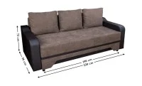 Canapea Extensibilă Royal Bonell Mini, Maro închis 2