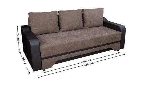Canapea Extensibilă Royal Bonell Mini, Maro închis