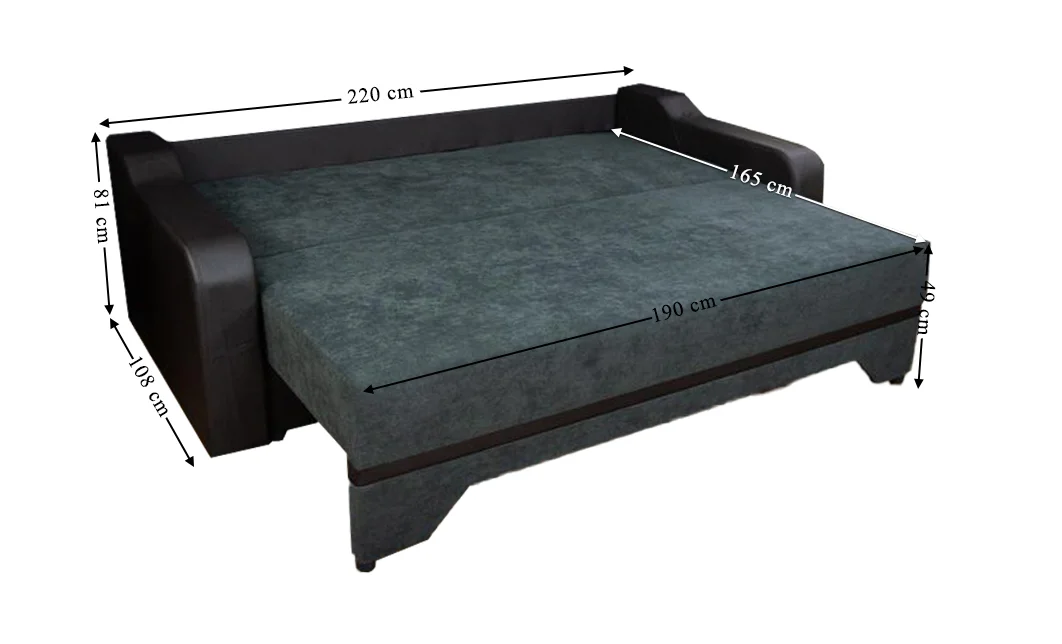 Canapea Extensibilă Royal Memory Max, Gri antracit 6
