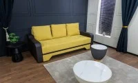 Canapea Extensibilă Royal Bonell Mini, Muștar 3