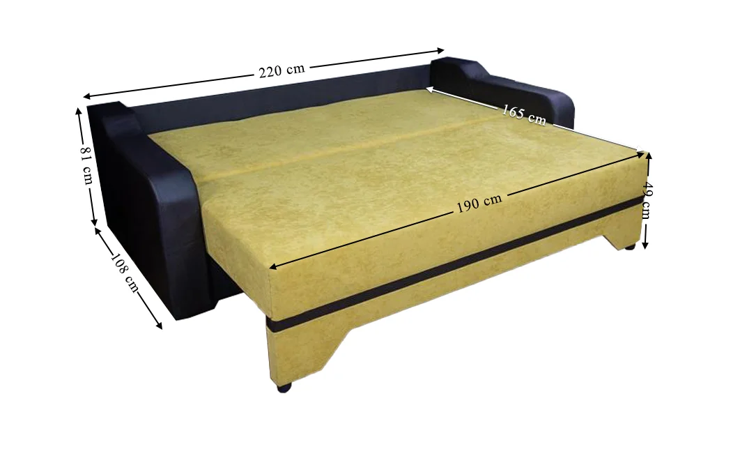 Canapea Extensibilă Sally Bonell Max, Mustar 6