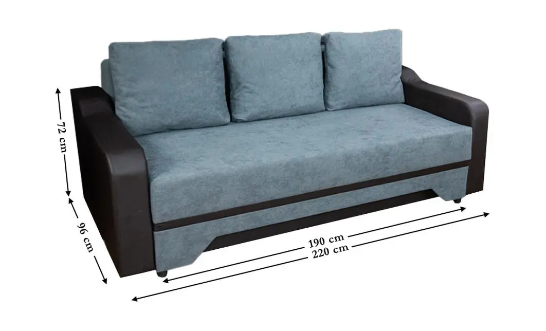 Canapea Extensibilă Royal Memory Mini, Gri antracit 2