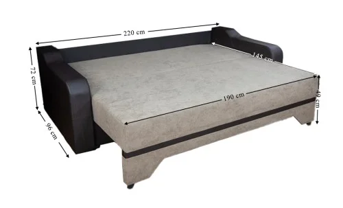Canapea Extensibilă Royal Memory Mini, Crem