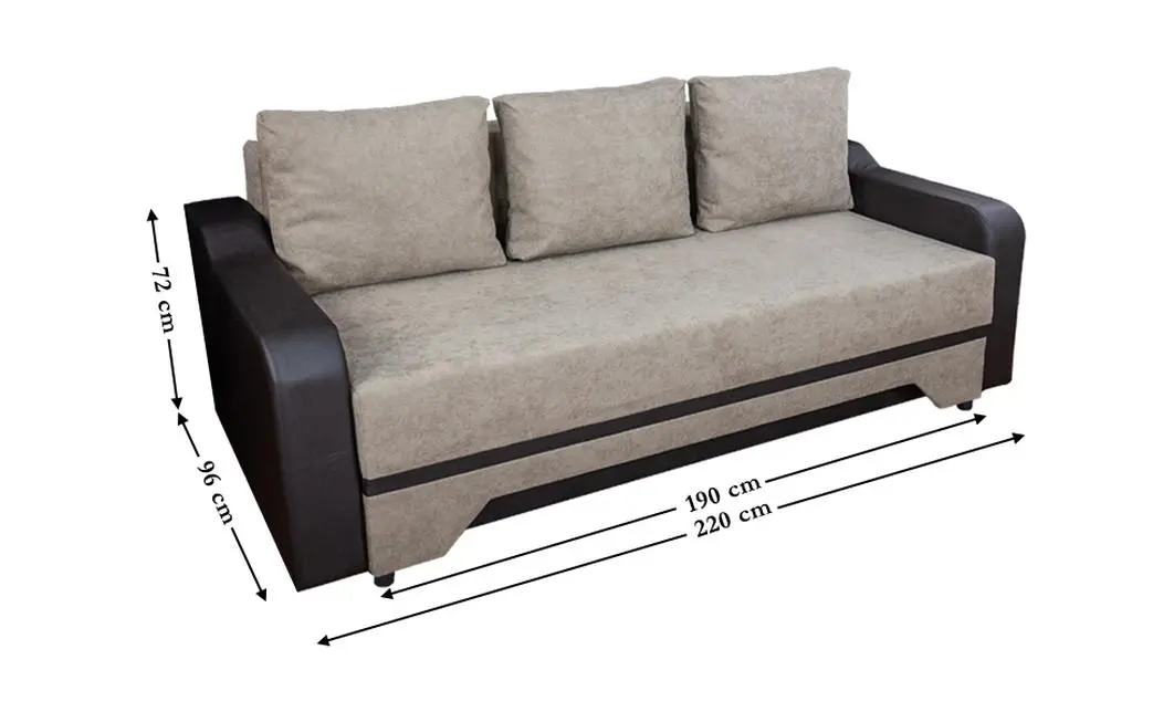 Canapea Extensibilă Royal Memory Mini, Crem 2