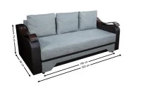 Canapea Extensibilă Sally Memory Mini, Gri albastrui 2