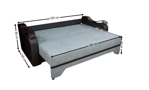 Canapea Extensibilă Sally Memory Max, Gri albastrui