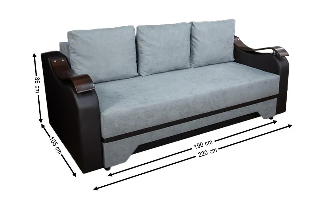 Canapea Extensibilă Sally Memory Max, Gri albastrui 2