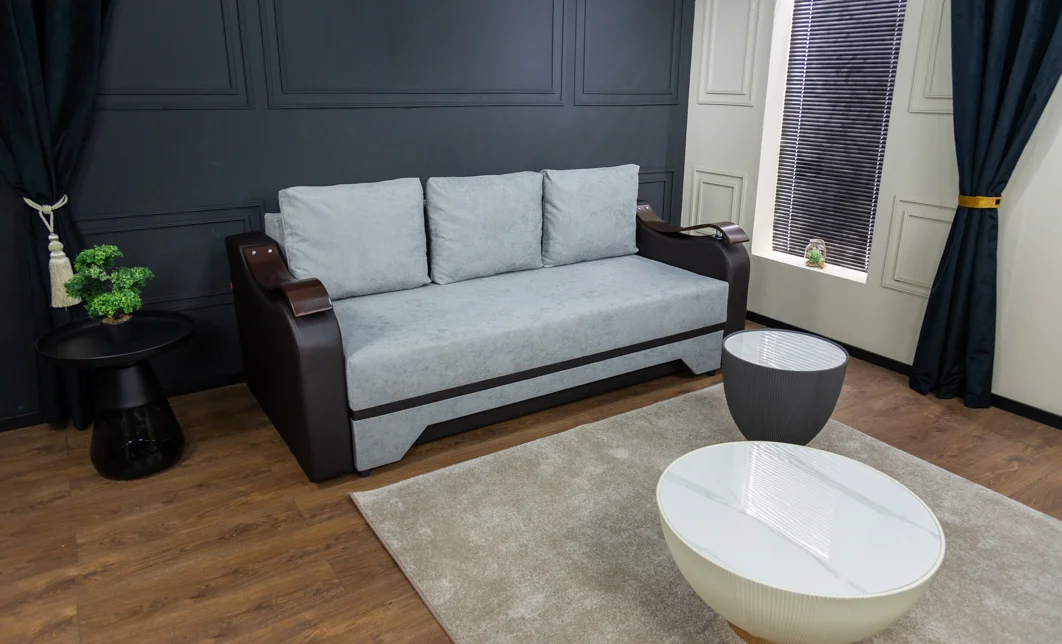 Canapea Extensibilă Sally Memory Mini, Gri albastrui 3