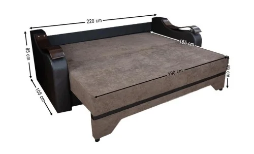 Canapea Extensibilă Sally Memory Max, Maro