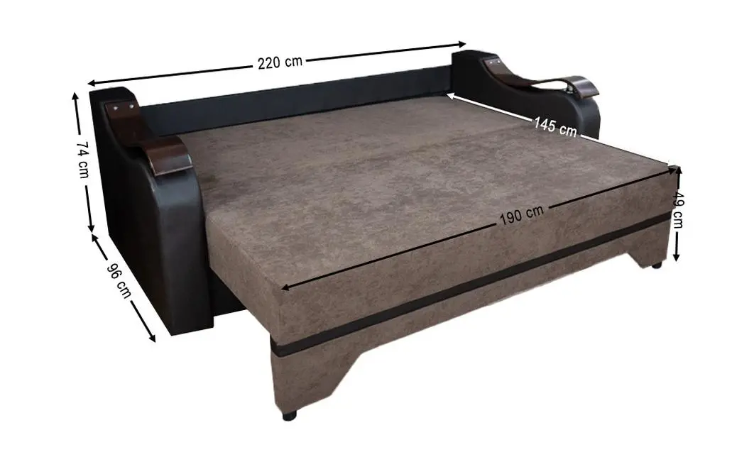 Canapea Extensibilă Sally Memory Mini, Maro 6