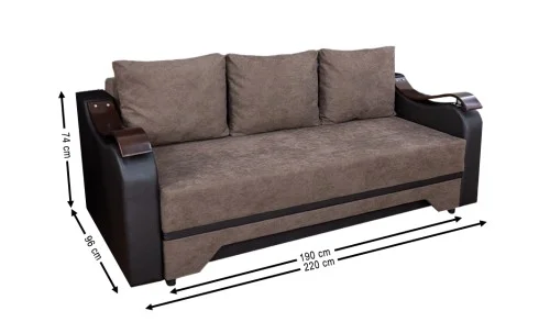 Canapea Extensibilă Sally Memory Mini, Maro