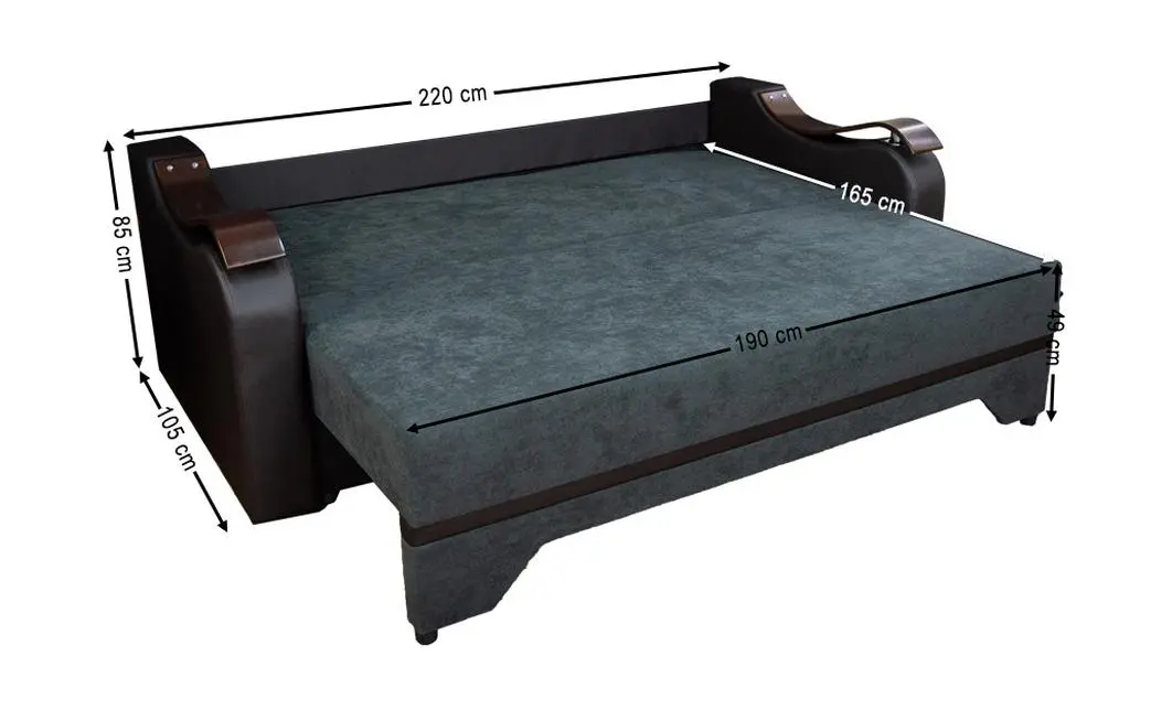 Canapea Extensibilă Sally Bonell Max, Gri inchis 5
