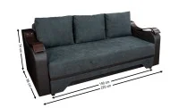 Canapea Extensibilă Sally Memory Mini, Gri inchis 2