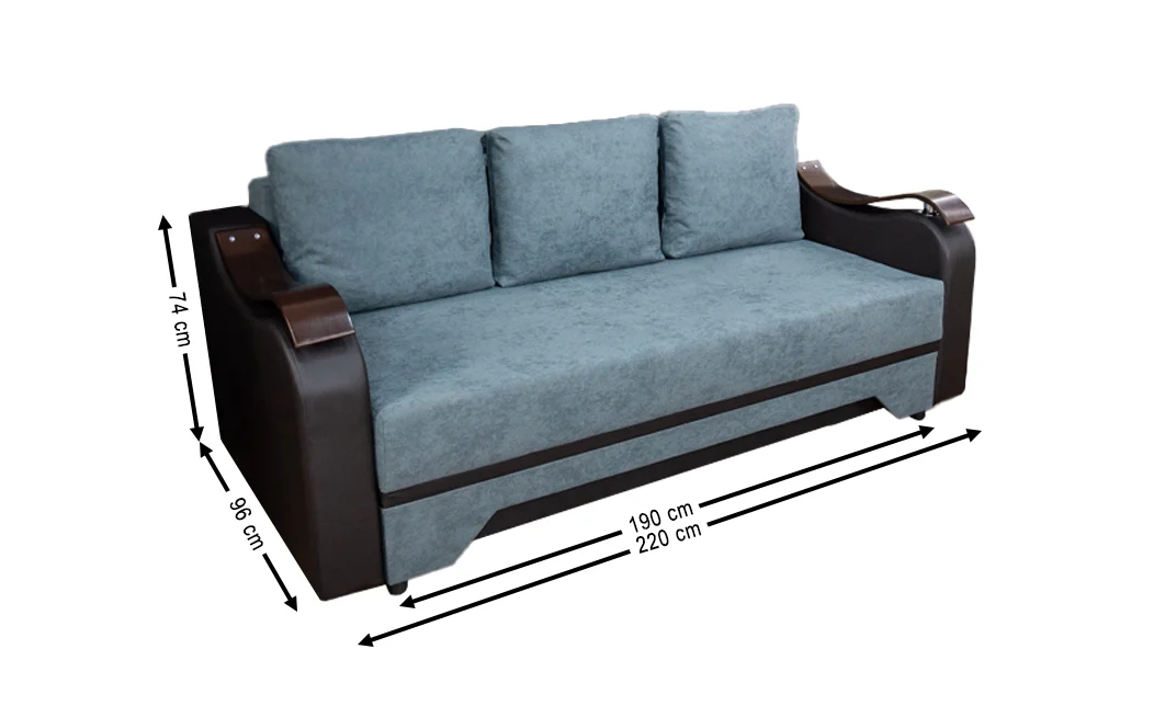 Canapea Extensibilă Sally Memory Mini, Gri antracit 2