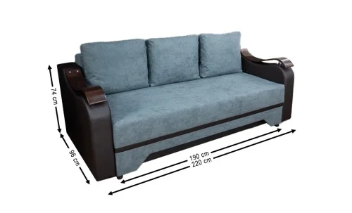 Canapea Extensibilă Sally Memory Mini, Gri antracit