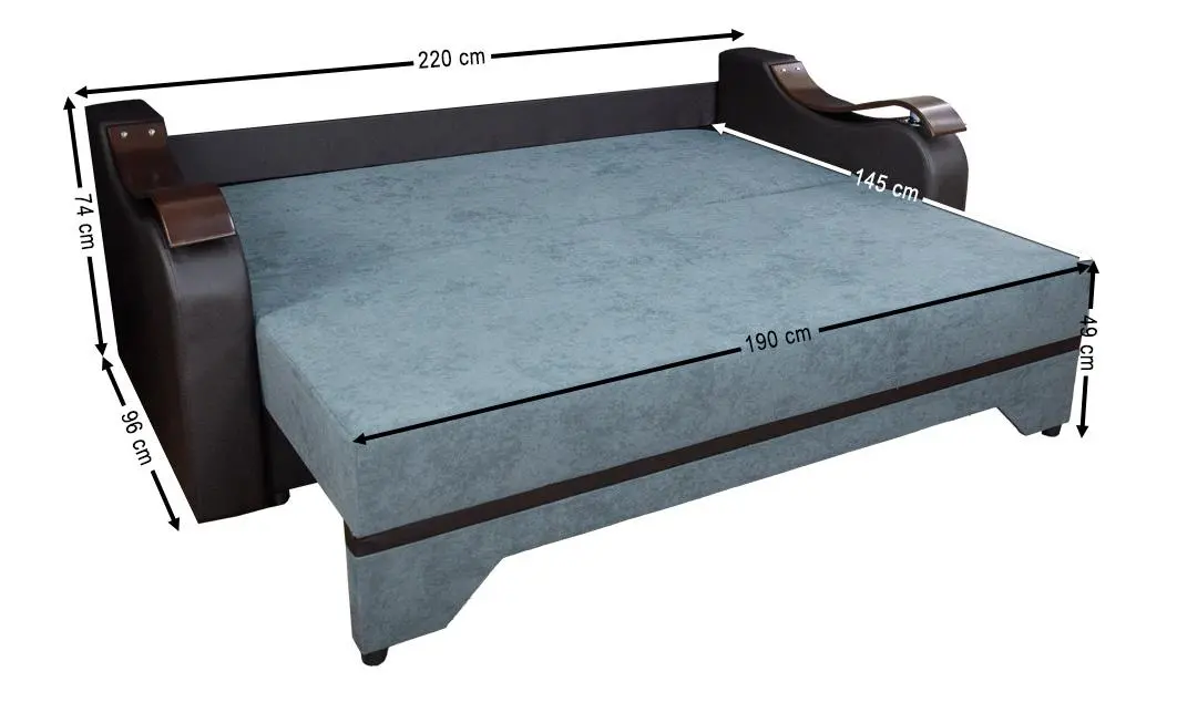 Canapea Extensibilă Sally Memory Mini, Gri antracit 7