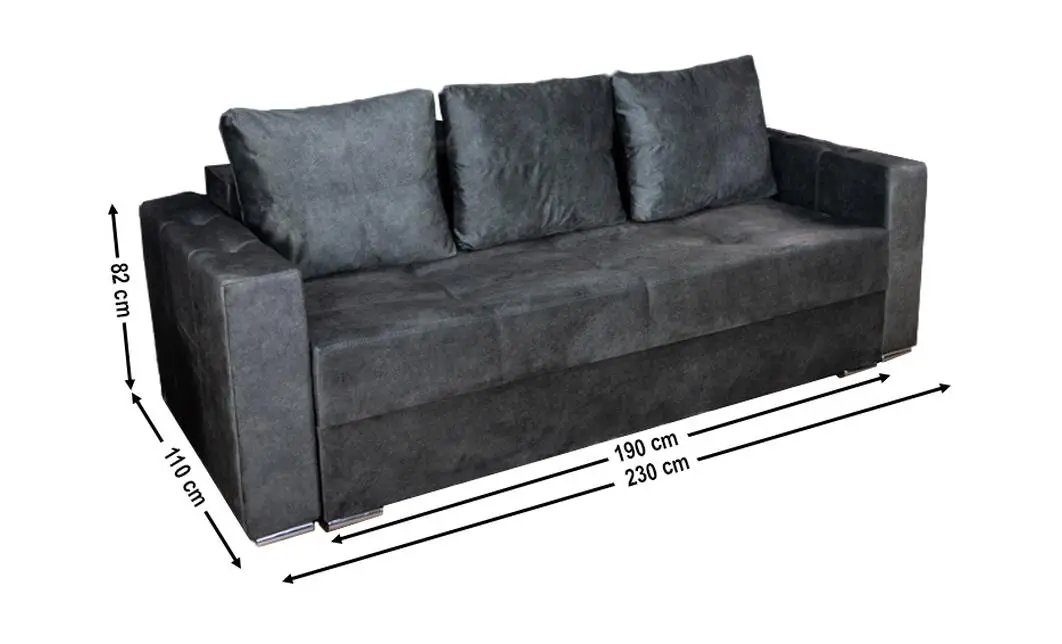 Canapea Extensibilă Vegas Memory Max, Gri inchis 1