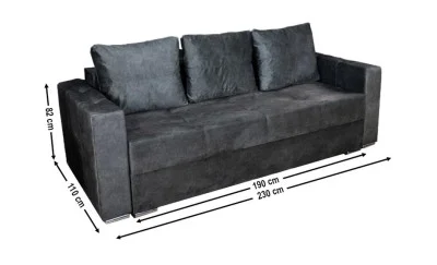 Canapea Extensibilă Vegas Bonell Max, Gri inchis