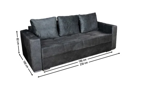 Canapea Extensibilă Vegas Bonell Mini, Gri inchis