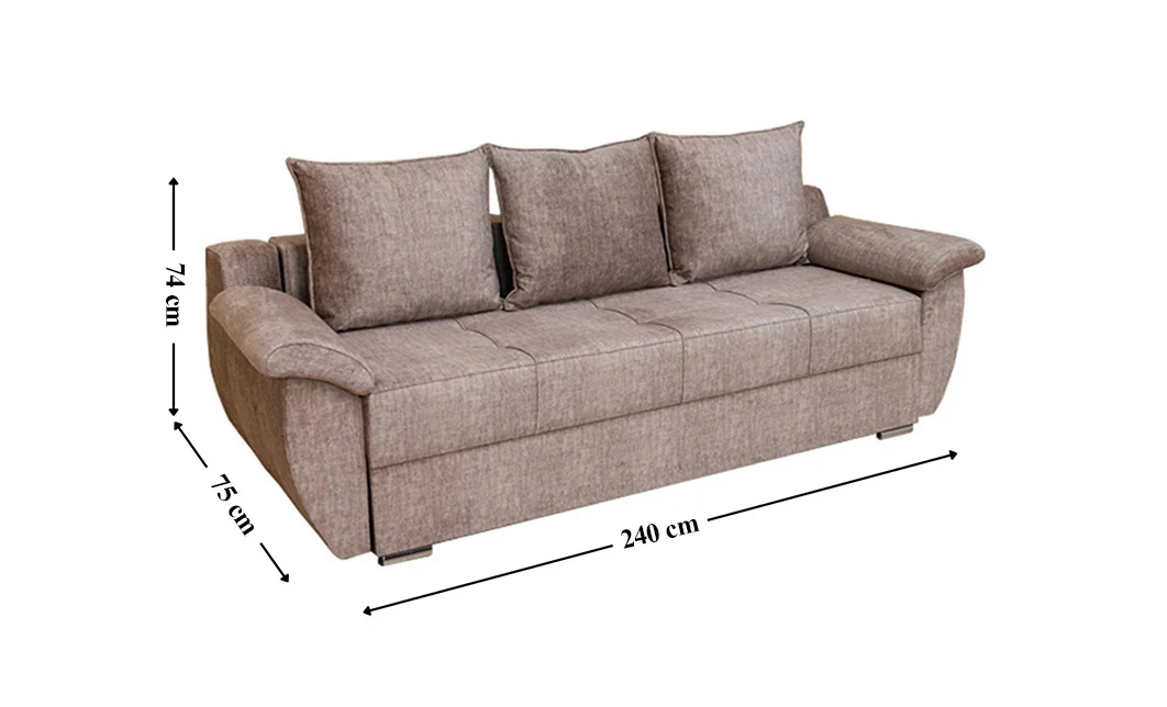 Canapea Extensibila Milano Bonell Mini, Cappuccino 2