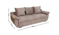 Canapea Extensibila Milano Bonell Mini, Cappuccino 2