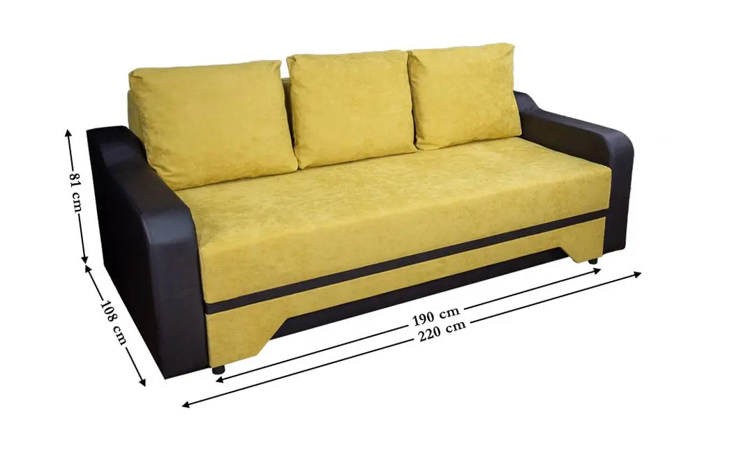 Canapea Extensibilă Royal Bonell Max, Muștar 2