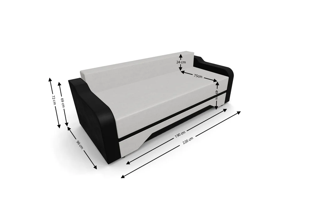 Canapea Extensibila Royal Mini, Bej deschis 4
