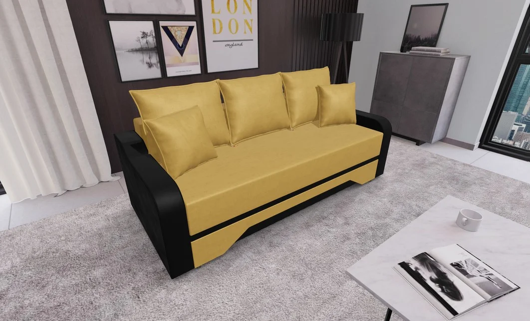 Canapea Extensibila Royal Mini, Mustar 2