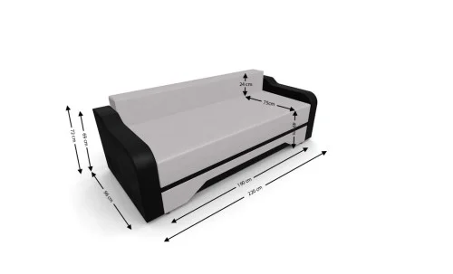 Canapea Extensibila Royal Mini, Crem