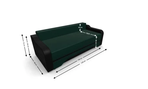 Canapea Extensibila Royal Mini, Verde
