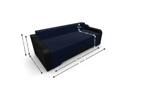 Canapea Extensibila Royal Mini, Albastru inchis