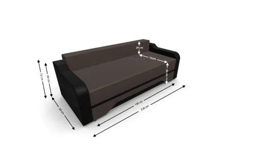 Canapea Extensibila Royal Mini, Maro