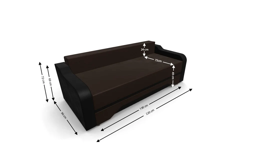Canapea Extensibila Royal Mini, Maro castaniu 4