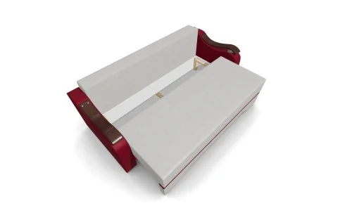 Canapea Extensibila Sally Mini, Bej deschis/Rosu