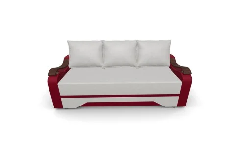 Canapea Extensibila Sally Mini, Bej deschis/Rosu