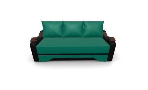 Canapea Extensibila Sally Mini, Verde/Negru