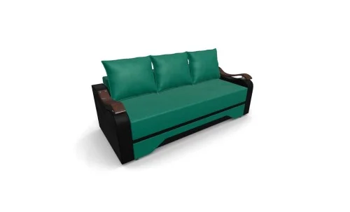Canapea Extensibila Sally Mini, Verde/Negru