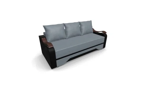 Canapea Extensibila Sally Mini, Gri albastrui/Negru