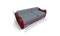 Canapea Extensibila Sally Mini, Gri albastrui/Rosu 4