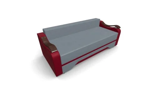 Canapea Extensibila Sally Mini, Gri albastrui/Rosu