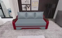 Canapea Extensibila Sally Mini, Gri albastrui/Rosu